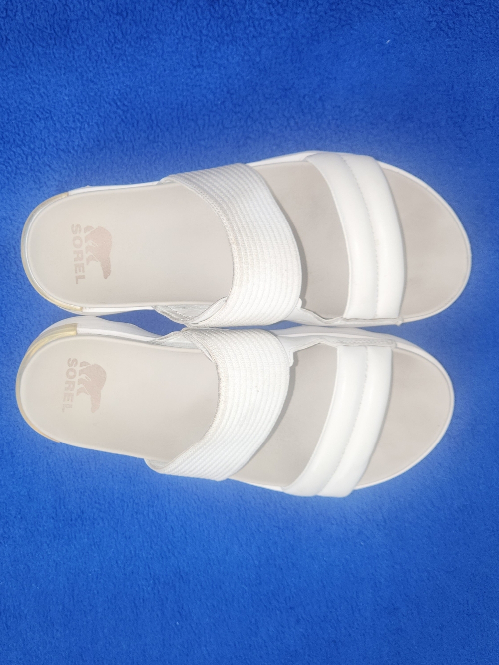 Sorel Viibe Slides White Sandal Size 10